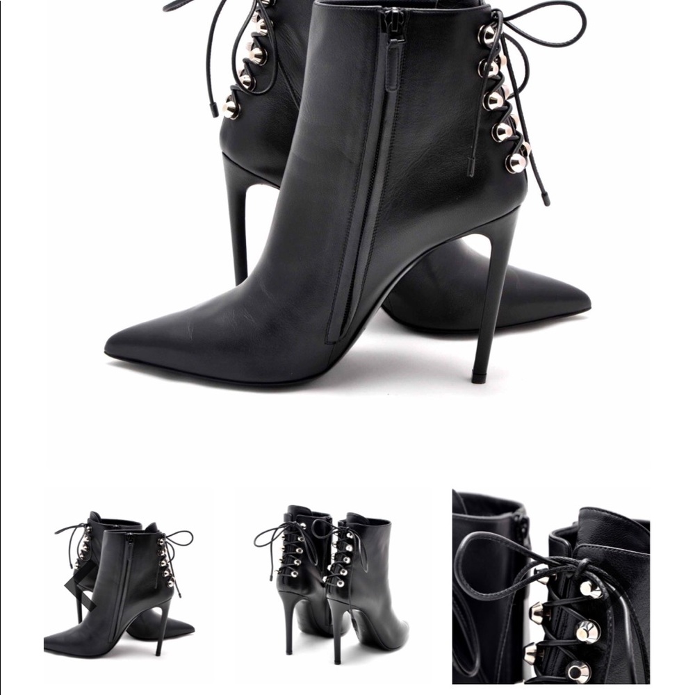 Balenciaga Black Leather booties Size 41